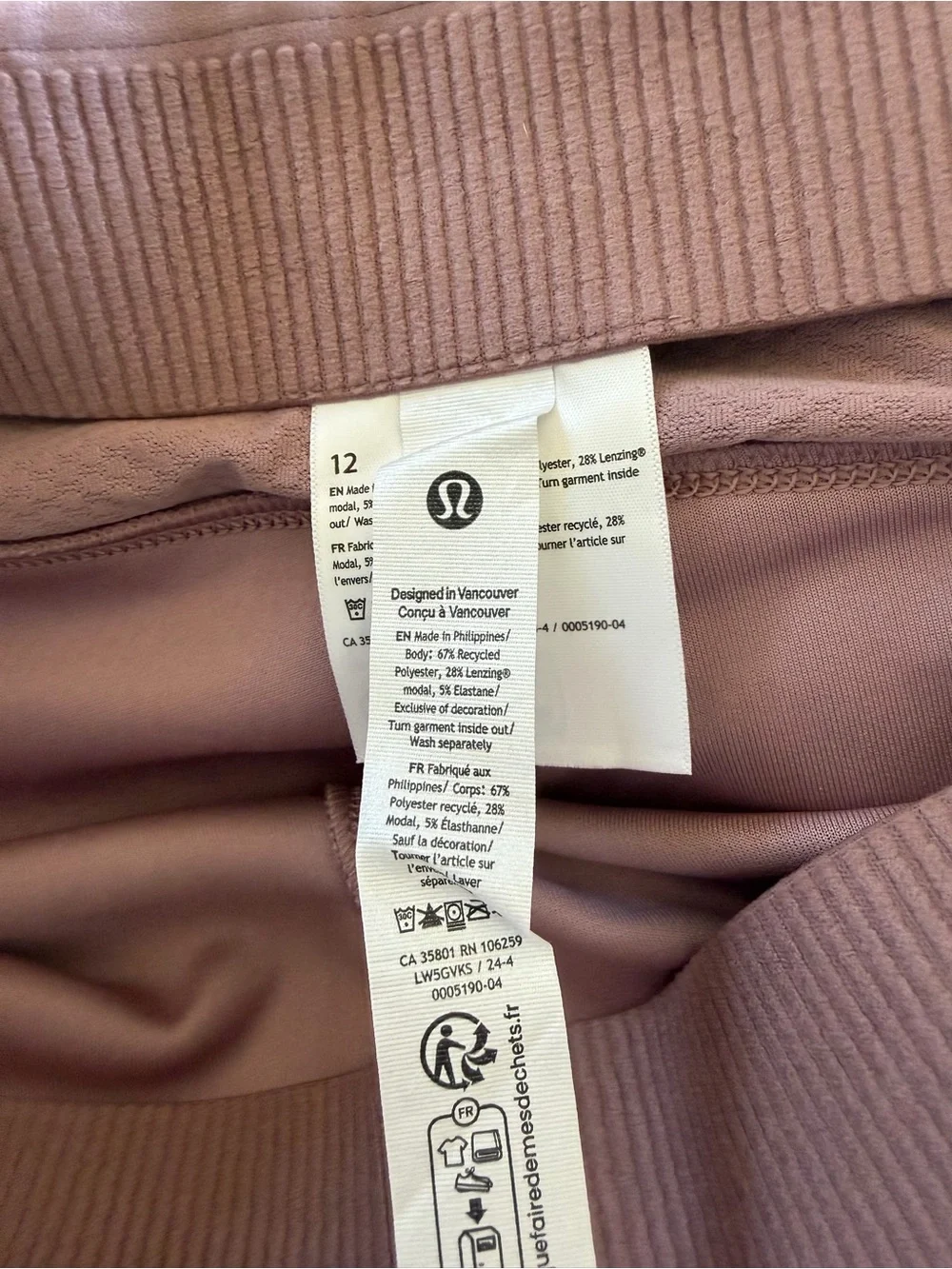 Lululemon Ribbed Softstreme Flared Pant *Regular - Twilight Rose